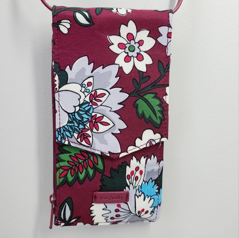 Vera Bradley "Bordeaux Blooms" Envelope Crossbody